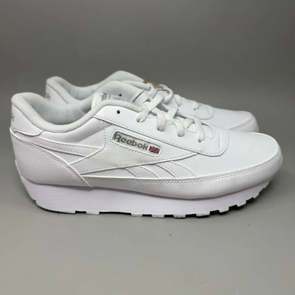Reebok Classics Renaissance Mens Size 9.5 White Athletic Walking Shoes Sneakers